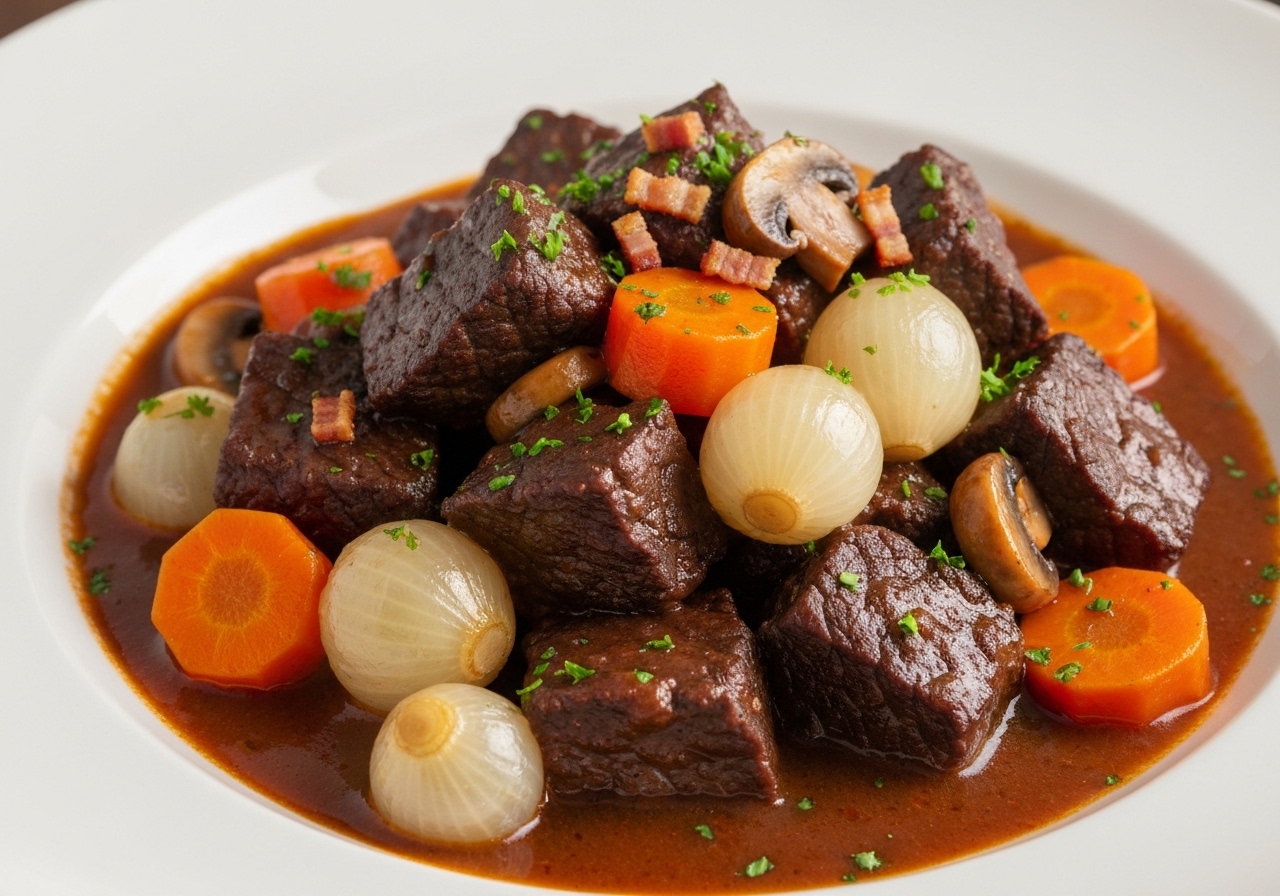 Beef Bourguignon | Main Courses - Meat Recipe | Feastpedia