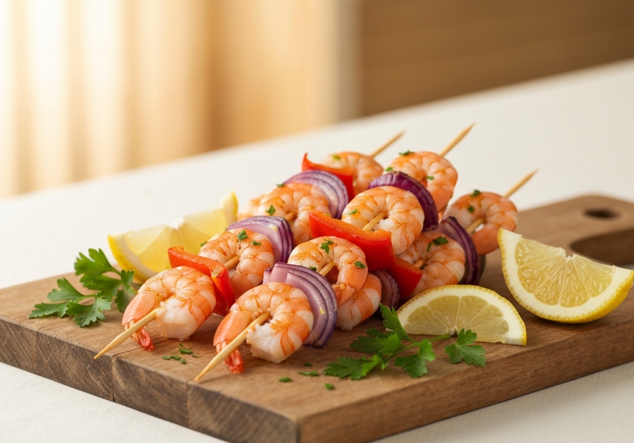 French Shrimp Skewers (Brochettes de Crevettes) Recipe